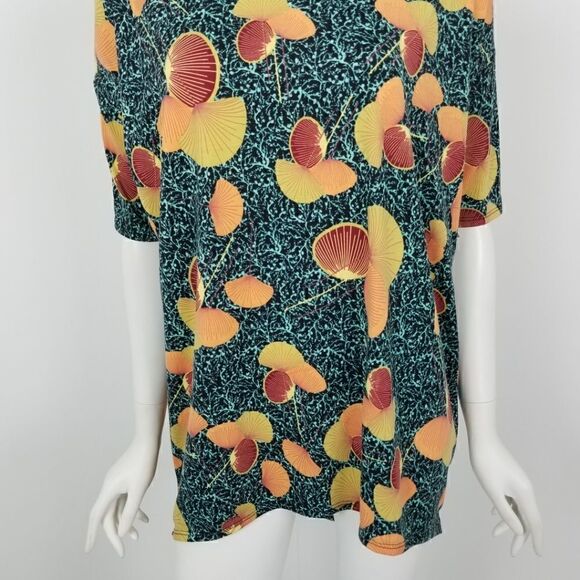 Lularoe Floral Leaf Print Irma Tunic Top New NWT - Picture 3 of 6